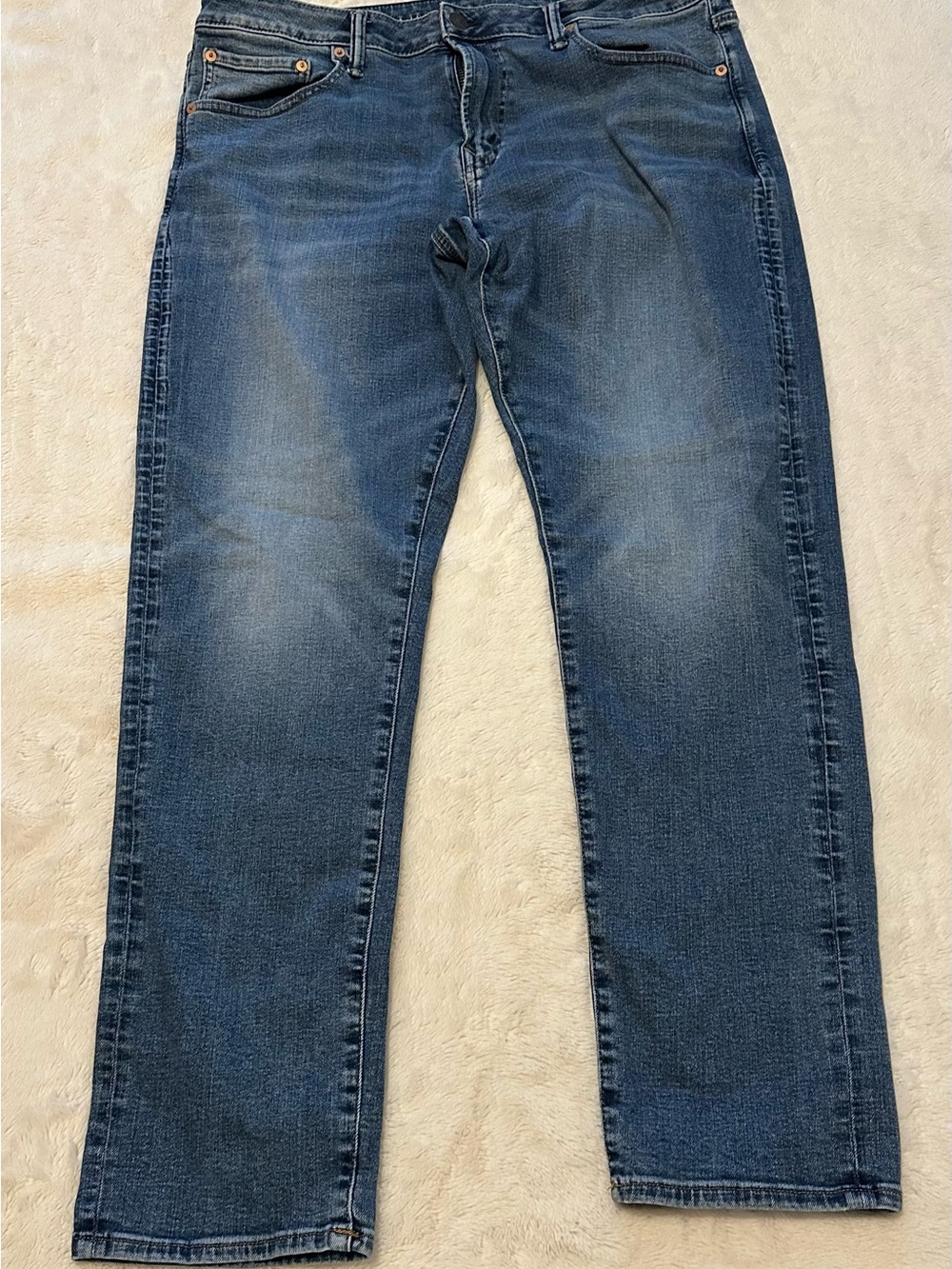 American Eagle Outfitters Blue Straight-Leg Jeans